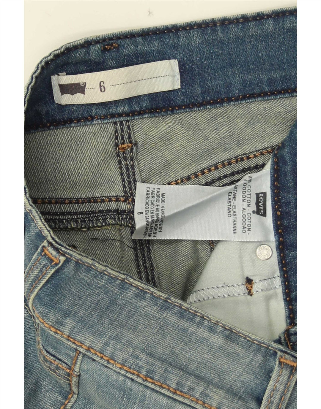 Levi's Short En Jean Femme US 6 Medium W28 Bleu Coton