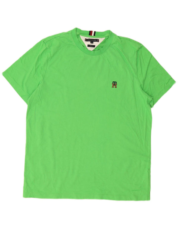 Tommy Hilfiger T-Shirt Homme Top XL Vert Coton