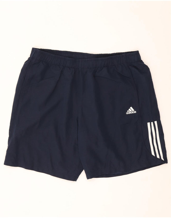 Adidas Short de sport Climalite pour homme 2XL Bleu marine Polyester