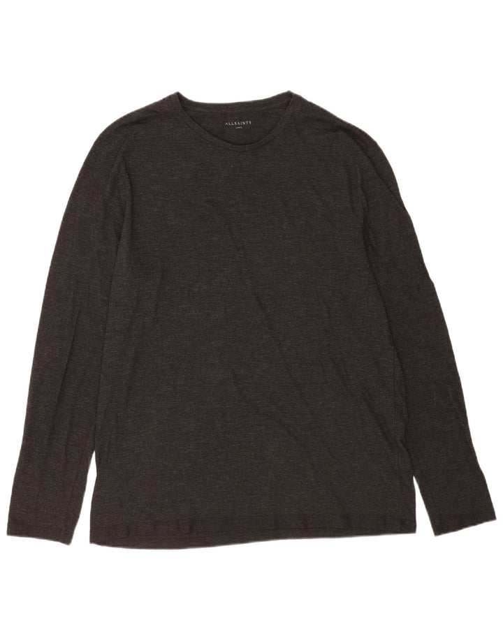 All Saints Haut à manches longues pour hommes en coton gris moyen