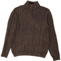 Crew Clothing Pull à col zippé pour homme en laine grise