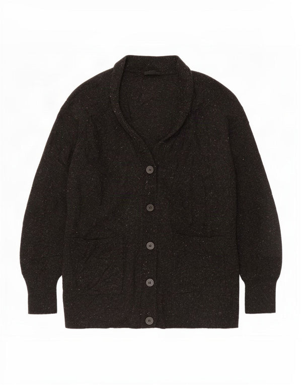 Cos Cardigan surdimensionné pour femme UK 10 Petite laine mouchetée noire