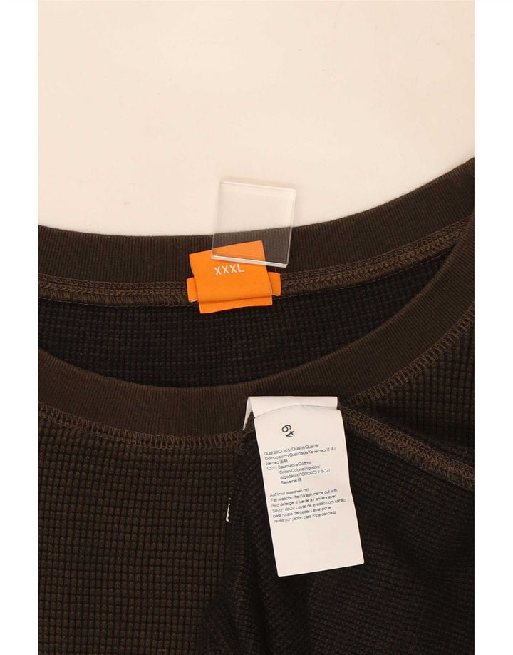 Hugo Boss Haut à manches longues pour homme 3XL en coton marron