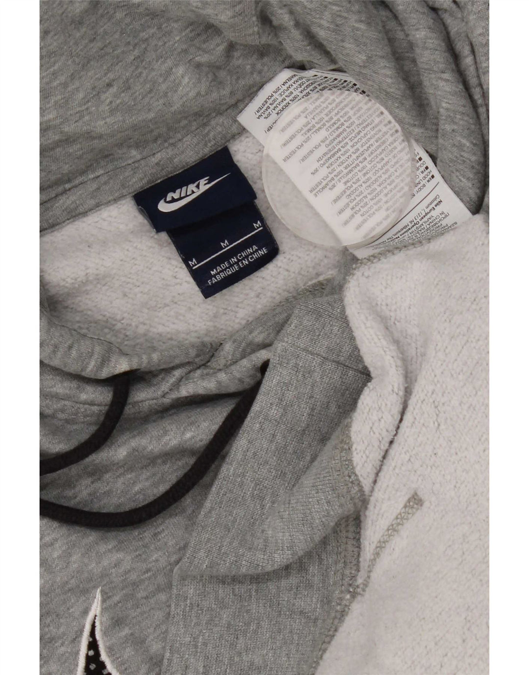 Nike Pull à capuche graphique en coton gris moyen pour homme
