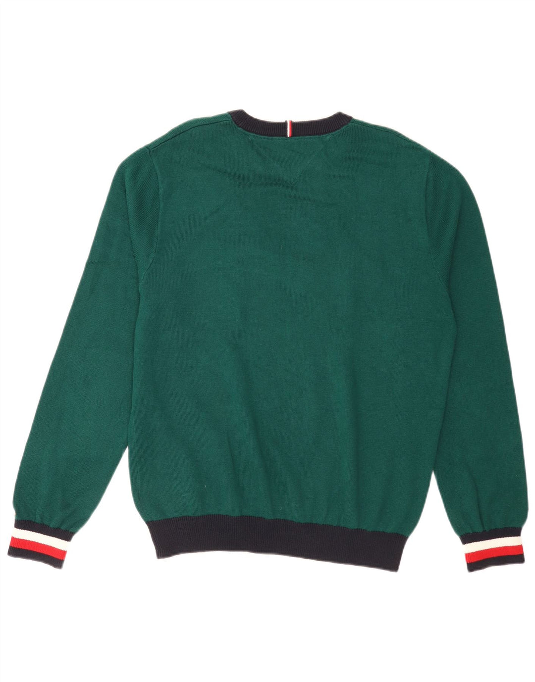 Tommy Hilfiger Pull Ras du Cou Homme Vert Moyen Colourblock