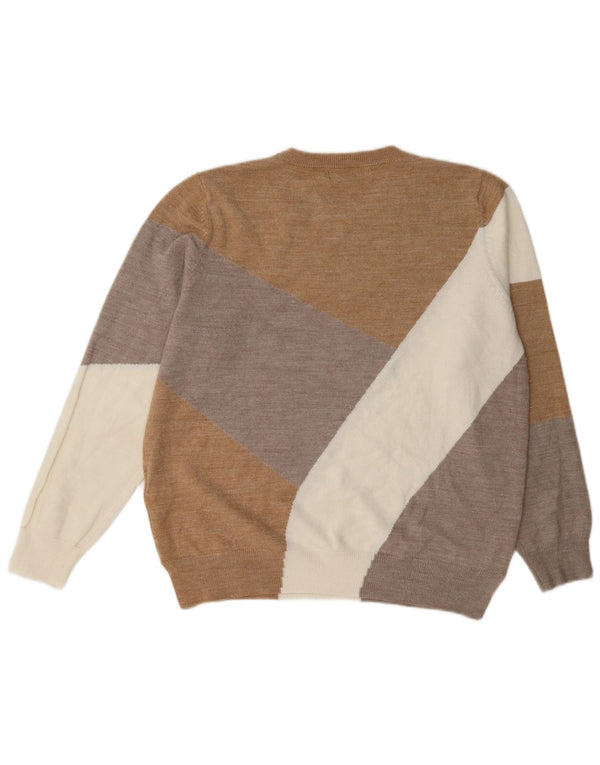 Marks & Spencer Pull à col rond pour femme UK 14 Large Beige