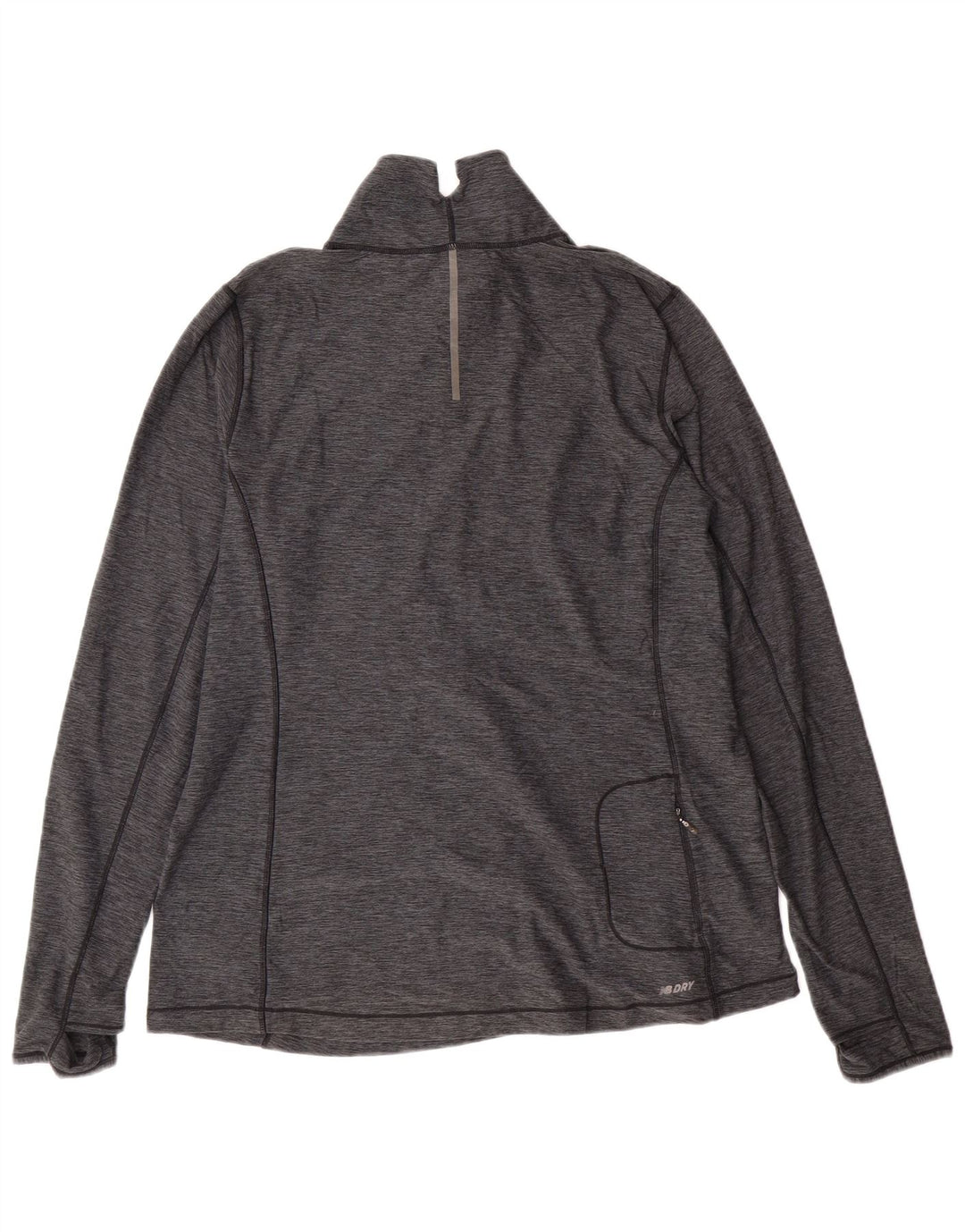 NEW BALANCE Haut de survêtement à col zippé pour femme UK 18 XL Gris moucheté
