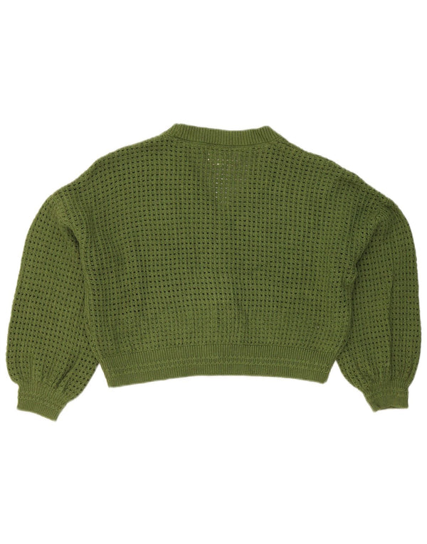 Fat Face Cardigan court surdimensionné pour femme en coton vert moyen UK 12