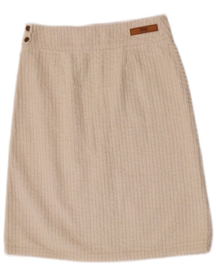 Gianfranco Ferre Jupe en velours côtelé W30 Medium Off White