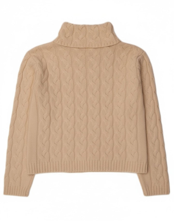 Marco Pecci Pull col roulé pour femme UK 10 Petite laine blanc cassé