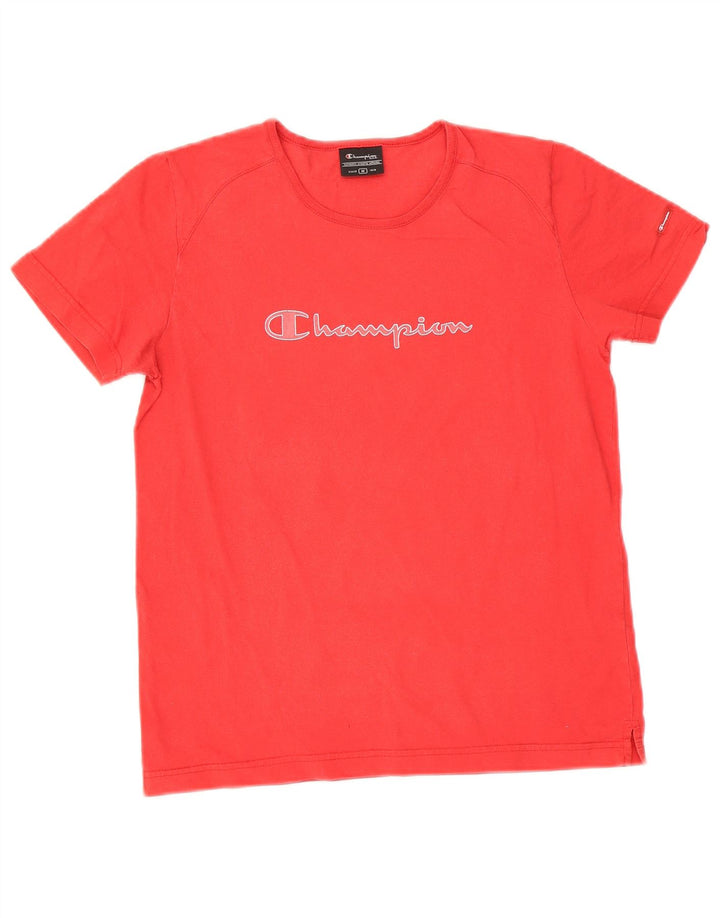 Champion T-shirt graphique pour femme UK 12 Rouge moyen