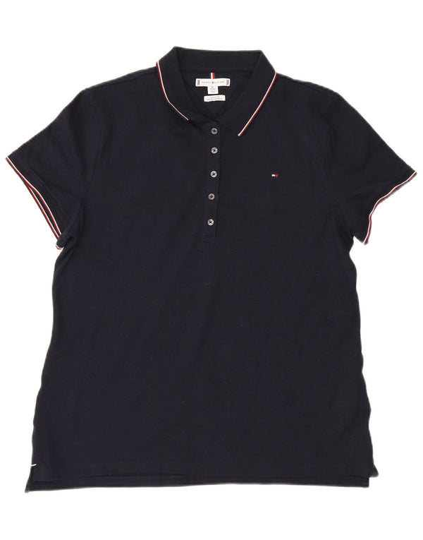Tommy Hilfiger Polo coupe classique pour femme UK 18 XL Bleu marine rayé