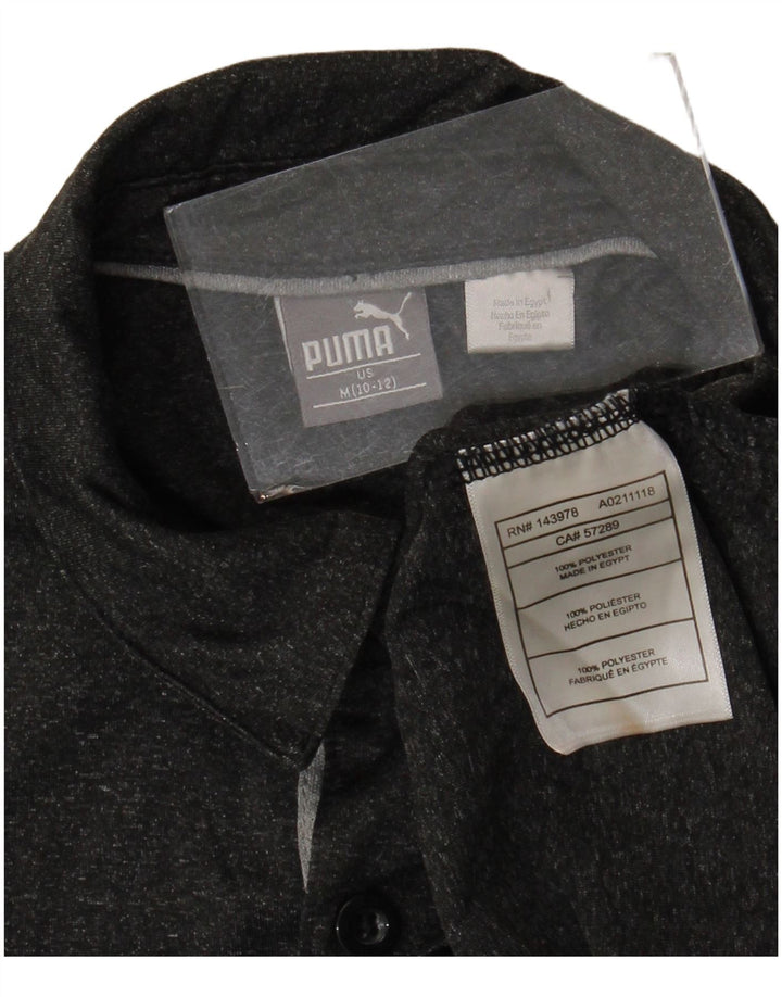 Puma Polo Garçon 10-11 ans Gris Moyen Moucheté Polyester