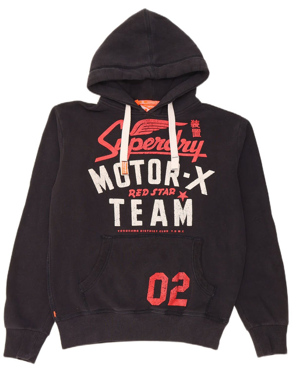 Superdry Homme Vintage Graphic Sweat à Capuche XL Coton Noir