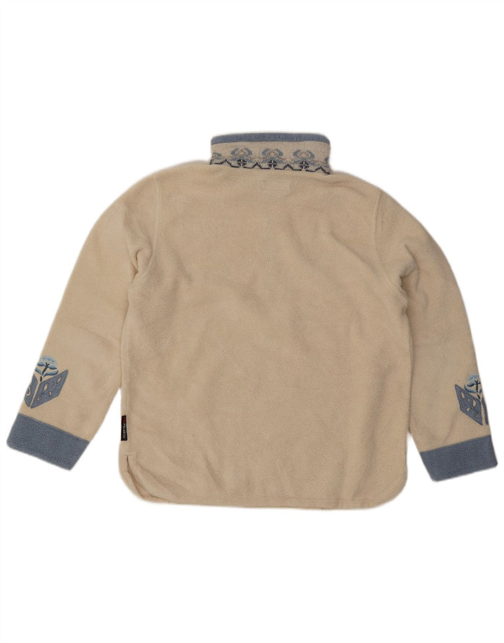 POLARTEC Pull polaire à col zippé pour femme UK 16 Large Blanc Polyester