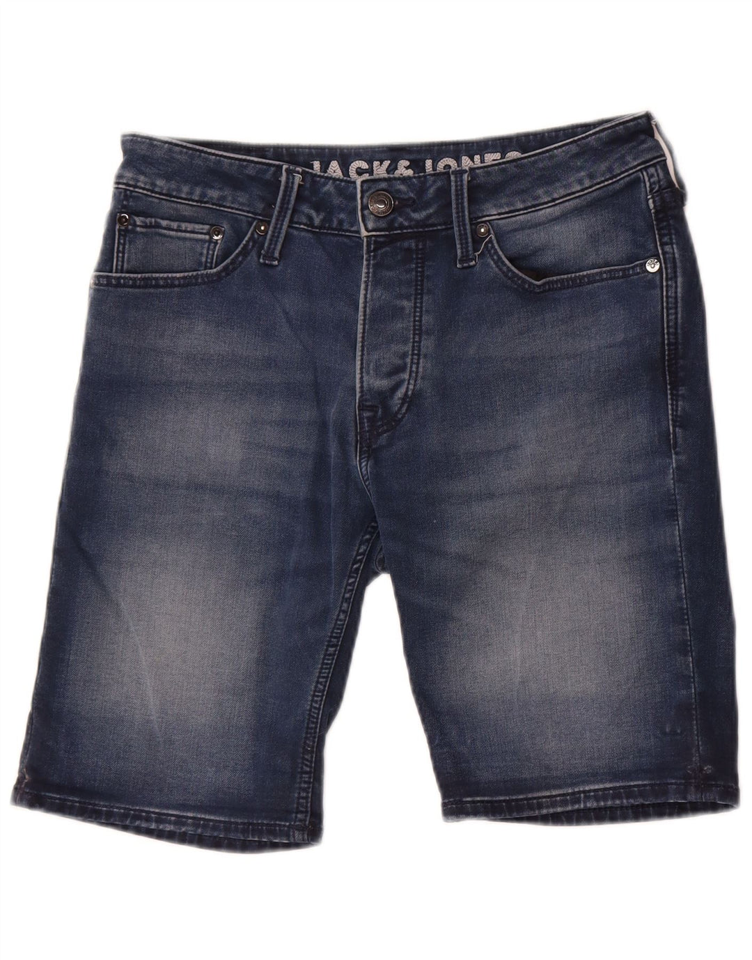 Jack & Jones Short en jean pour homme Small W29 Bleu Coton