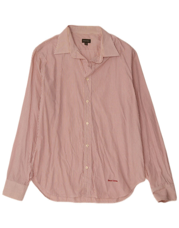 Henry Cottons Chemise homme Taille 42 Grand coton à fines rayures rouges
