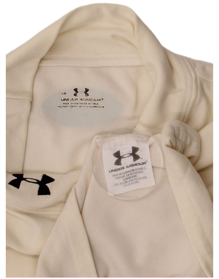 Under Armour Haut à manches longues pour homme en nylon blanc cassé