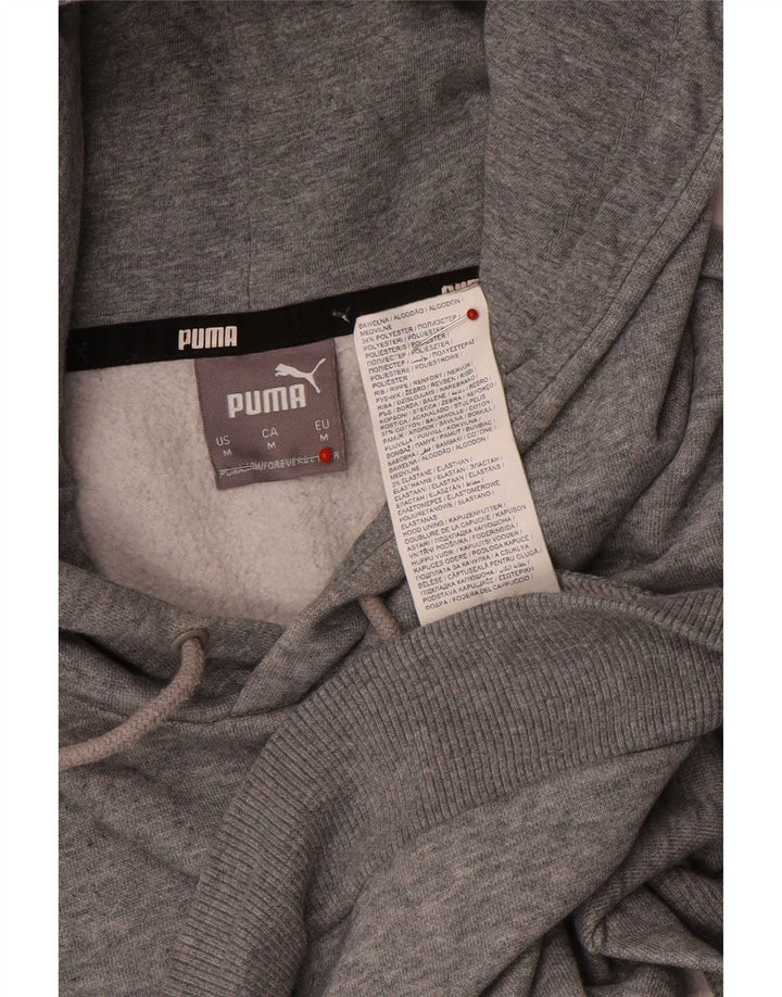 Puma Pull à Capuche Graphique Homme Gris Moyen Moucheté Coton