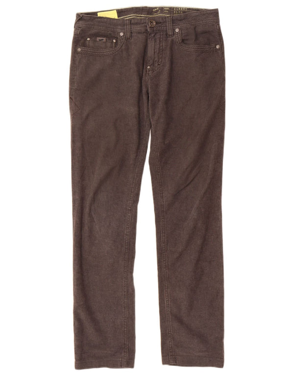Gas Pantalon décontracté slim pour homme W29 L29 Gris en coton à fines rayures