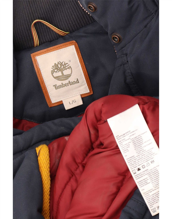 Timberland Manteau rembourré pour homme UK 40 Grand coton bleu marine