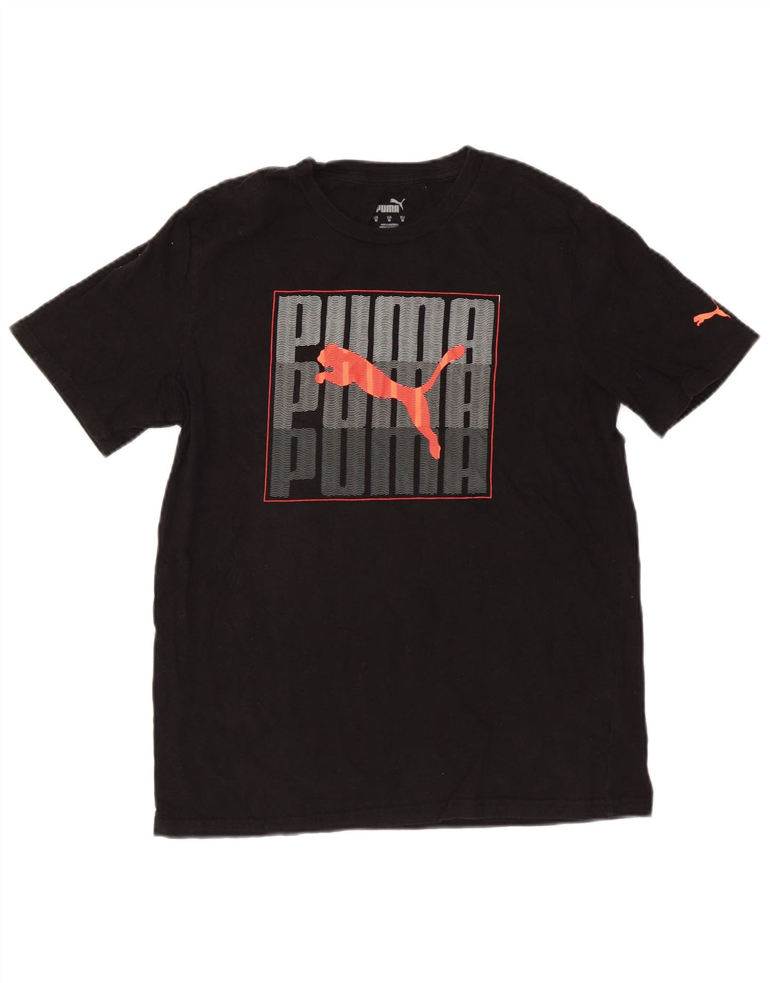 PUMA T-Shirt Graphique Homme Noir Moyen Coton