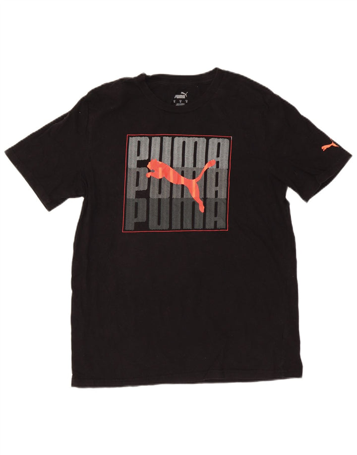 PUMA T-Shirt Graphique Homme Noir Moyen Coton