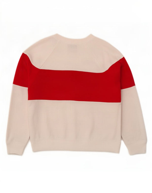 Gap Sweat-shirt graphique pour femme UK 16 Grand coton color block blanc