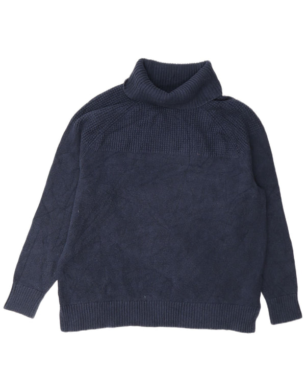 L.L.Bean Pull col roulé pour femme UK 18 XL Bleu marine Coton