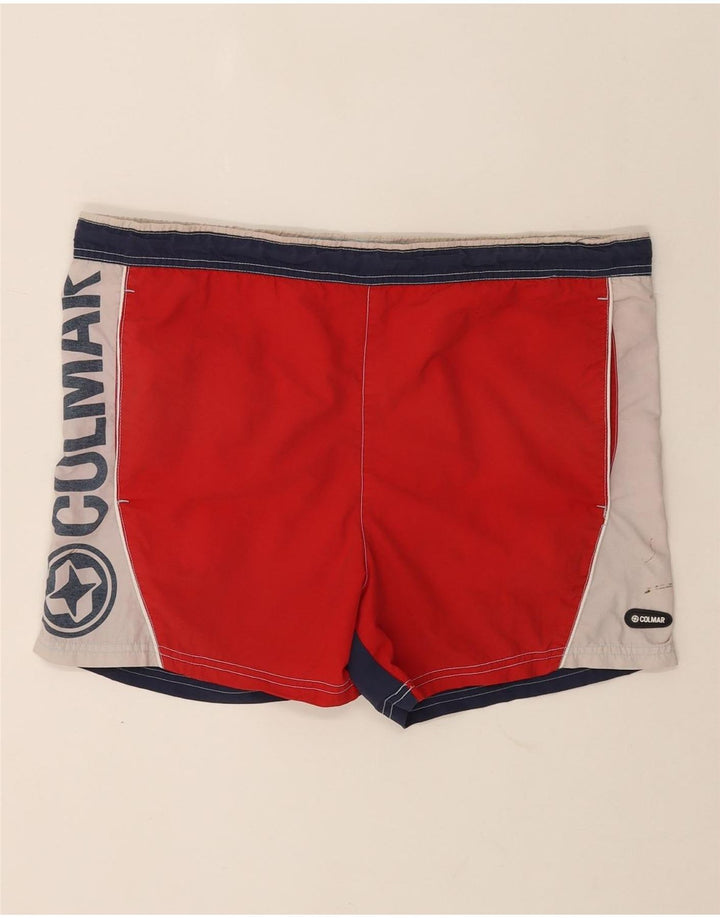 Colmar Short de Bain Graphique EU48 Homme Colorblock Rouge Moyen