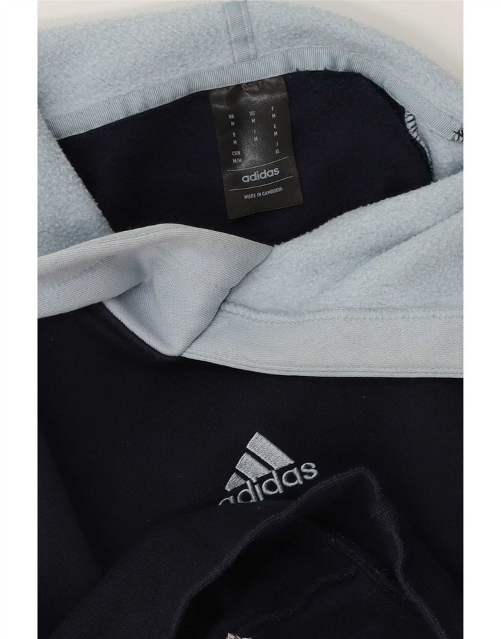 Adidas Pull à capuche pour homme Bleu marine moyen Colourblock