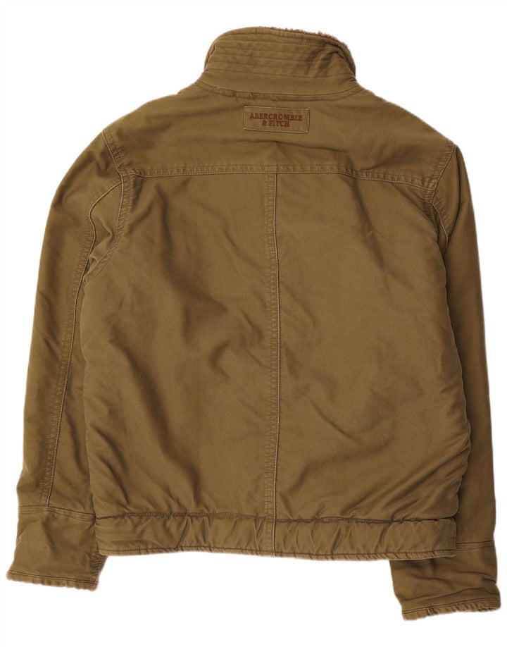 Abercrombie & Fitch Veste Sherpa pour homme UK 38 Coton kaki moyen