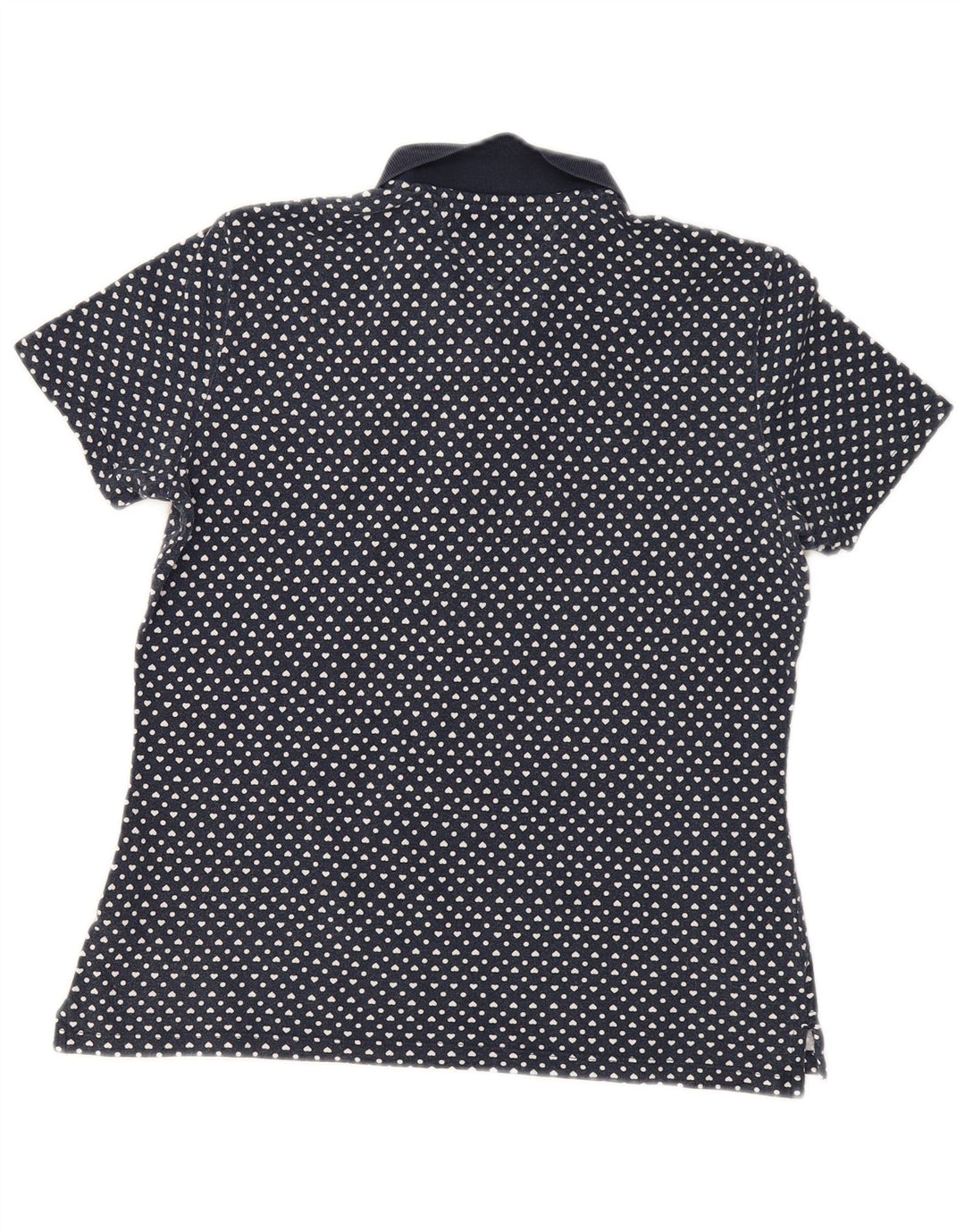 TOMMY HILFIGER Polo Femme UK 12 Medium Navy Blue Spotted