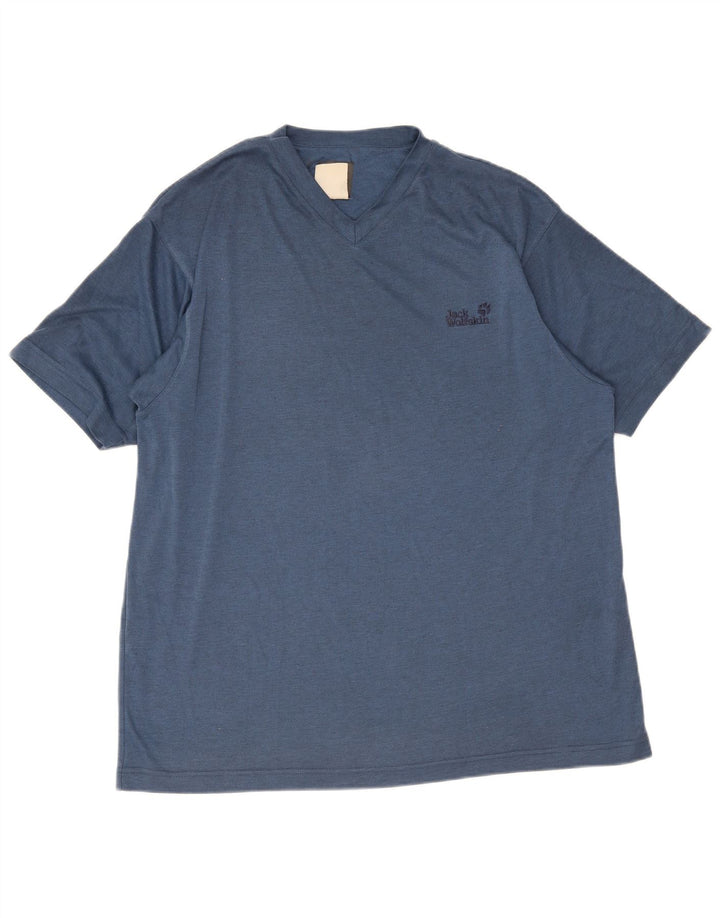 Jack Wolfskin T-Shirt Homme Top XL Bleu Polyester