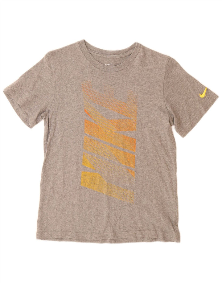 Nike Garçon Graphic T-Shirt Top 10-11 ans Gris Moyen Coton