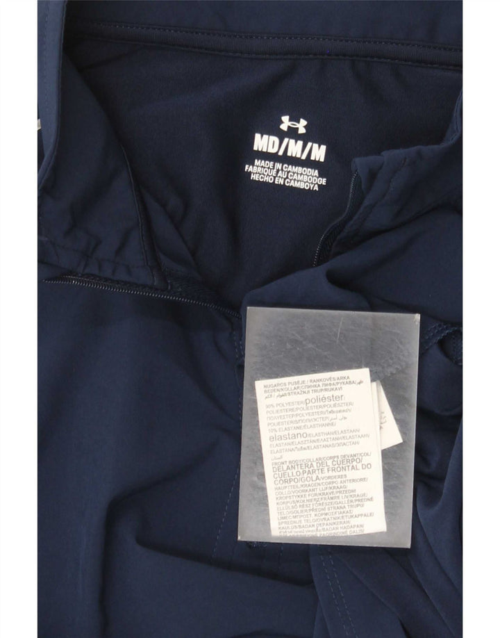 Under Armour Haut de Survêtement Graphic Zip Neck Pullover Homme Bleu Marine Moyen