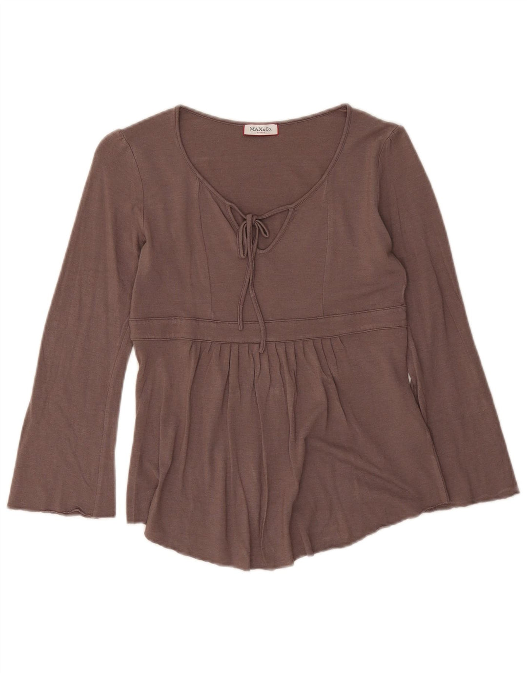 Max & Co. Haut pour femme à manches 3/4 UK 12 Viscose marron moyen