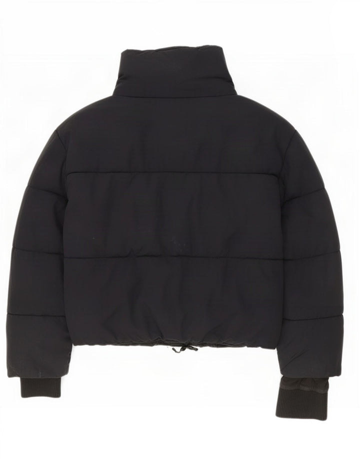 Zara Veste matelassée surdimensionnée pour femme UK 10 Small Noir Polyester