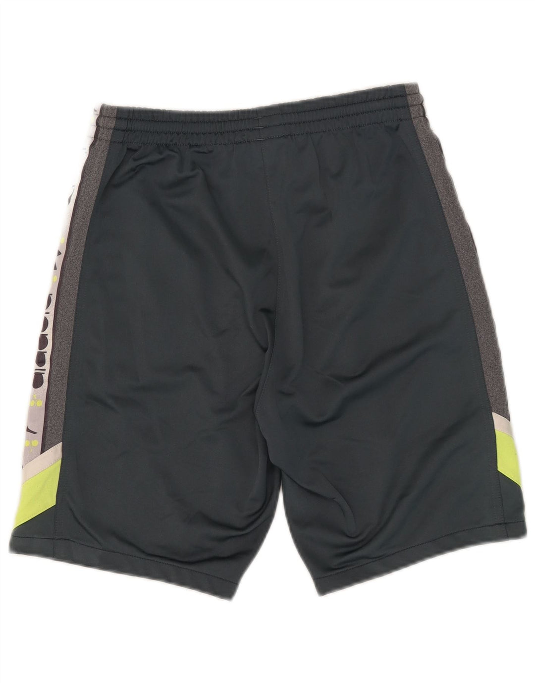 Diadora Short de Sport Graphique Homme Gris Moyen Polyester Colorblock