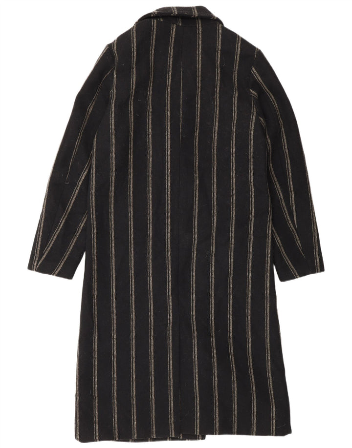 Scotch & Soda Manteau Double Boutonnage Femme UK 44 Medium Noir Rayé