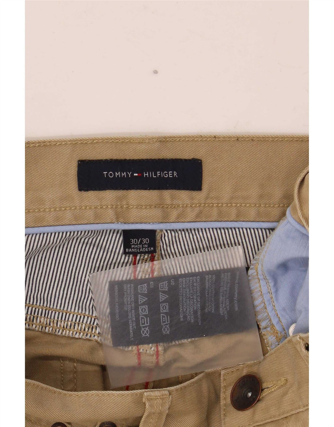 Tommy Hilfiger Jean Bootcut Homme W30 L30 Coton Beige
