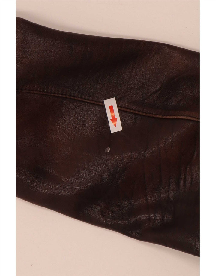 Les Marées Veste En Cuir Homme IT 48 Marron Moyen
