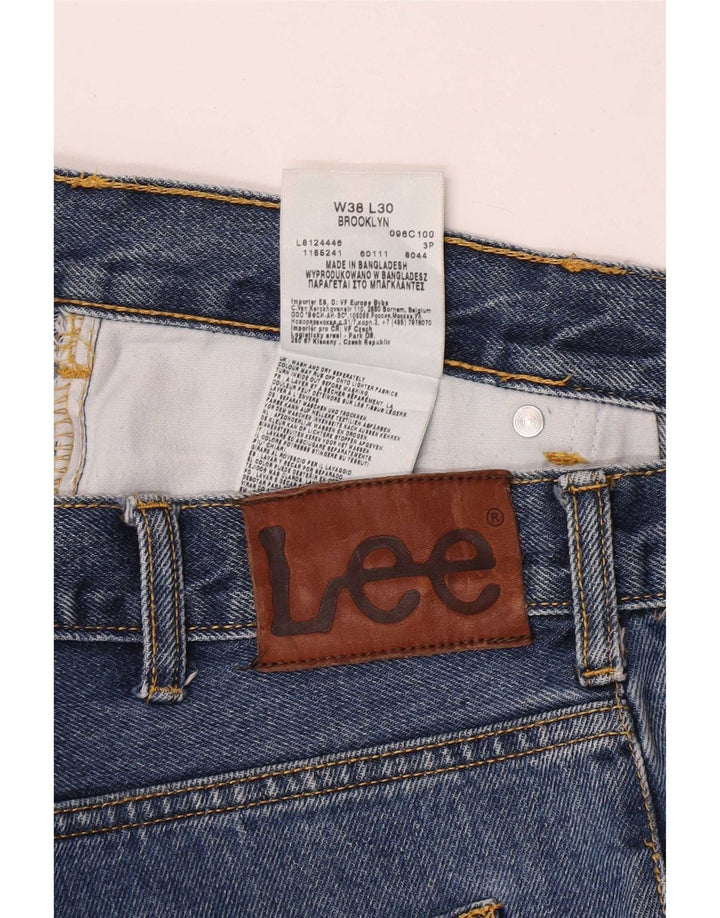 Lee Jean Droit Brooklyn Homme W38 L30 Bleu Coton