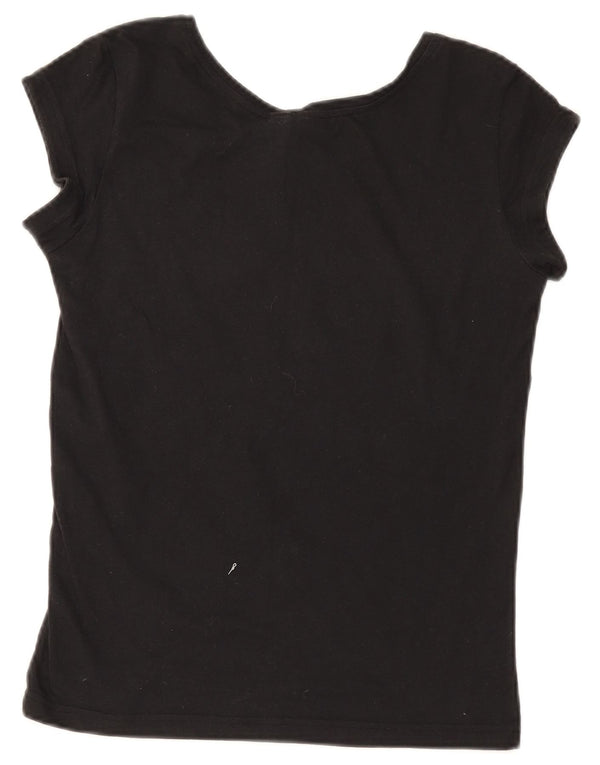 Adidas T-shirt graphique pour femme UK 4/6 XS Noir Coton