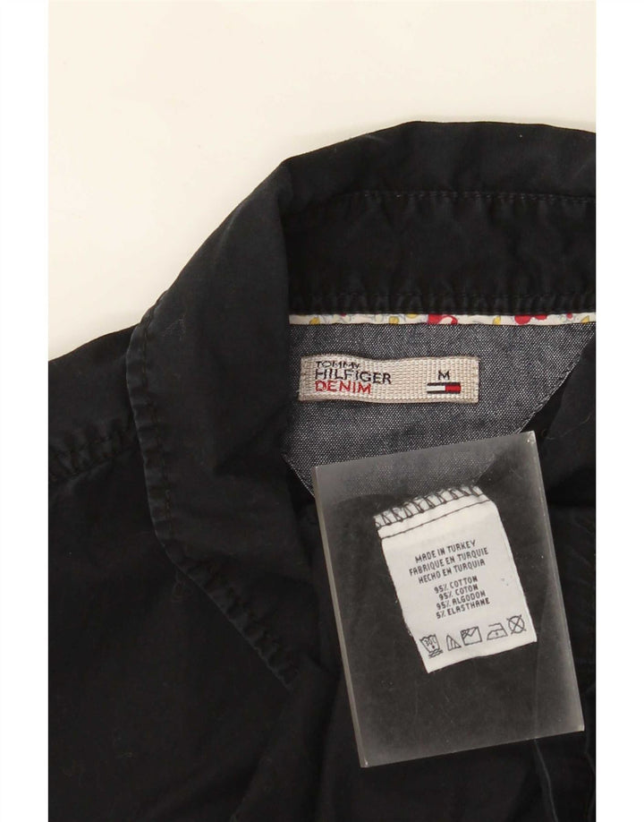 Tommy Hilfiger Chemise Femme UK 12 Coton Noir Moyen