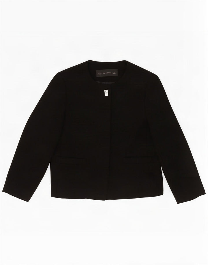 Zara Veste blazer à 1 bouton pour femme UK 12 Noir moyen