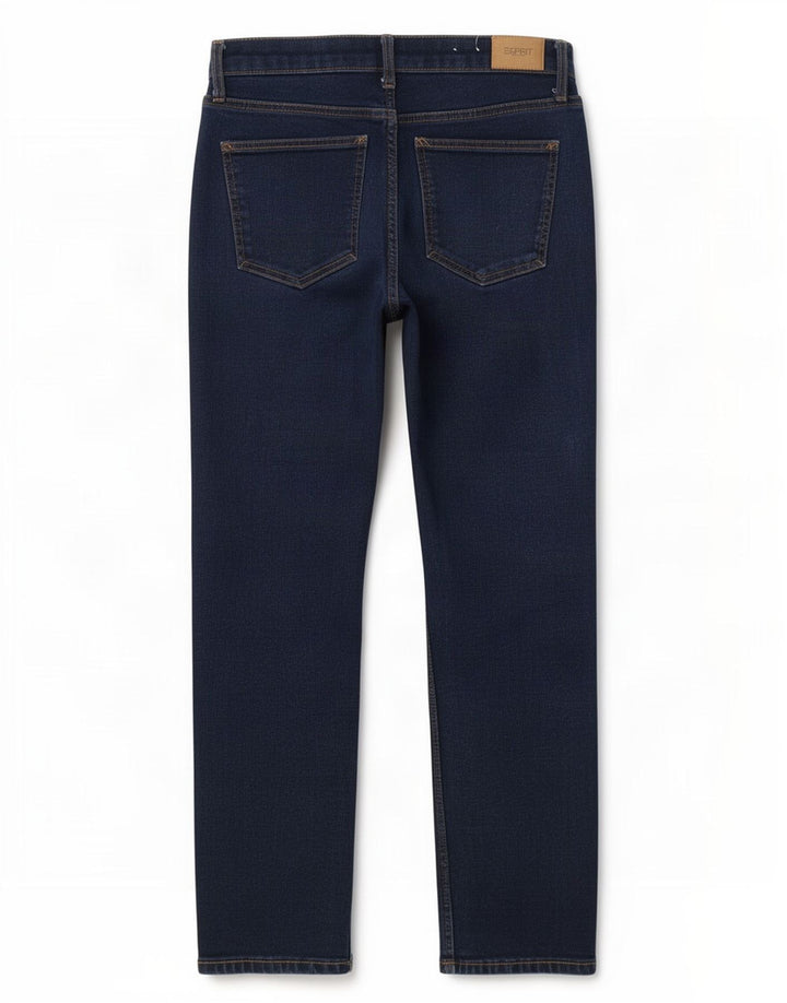Esprit Jean Droit Femme W30 L30 Bleu Marine Coton