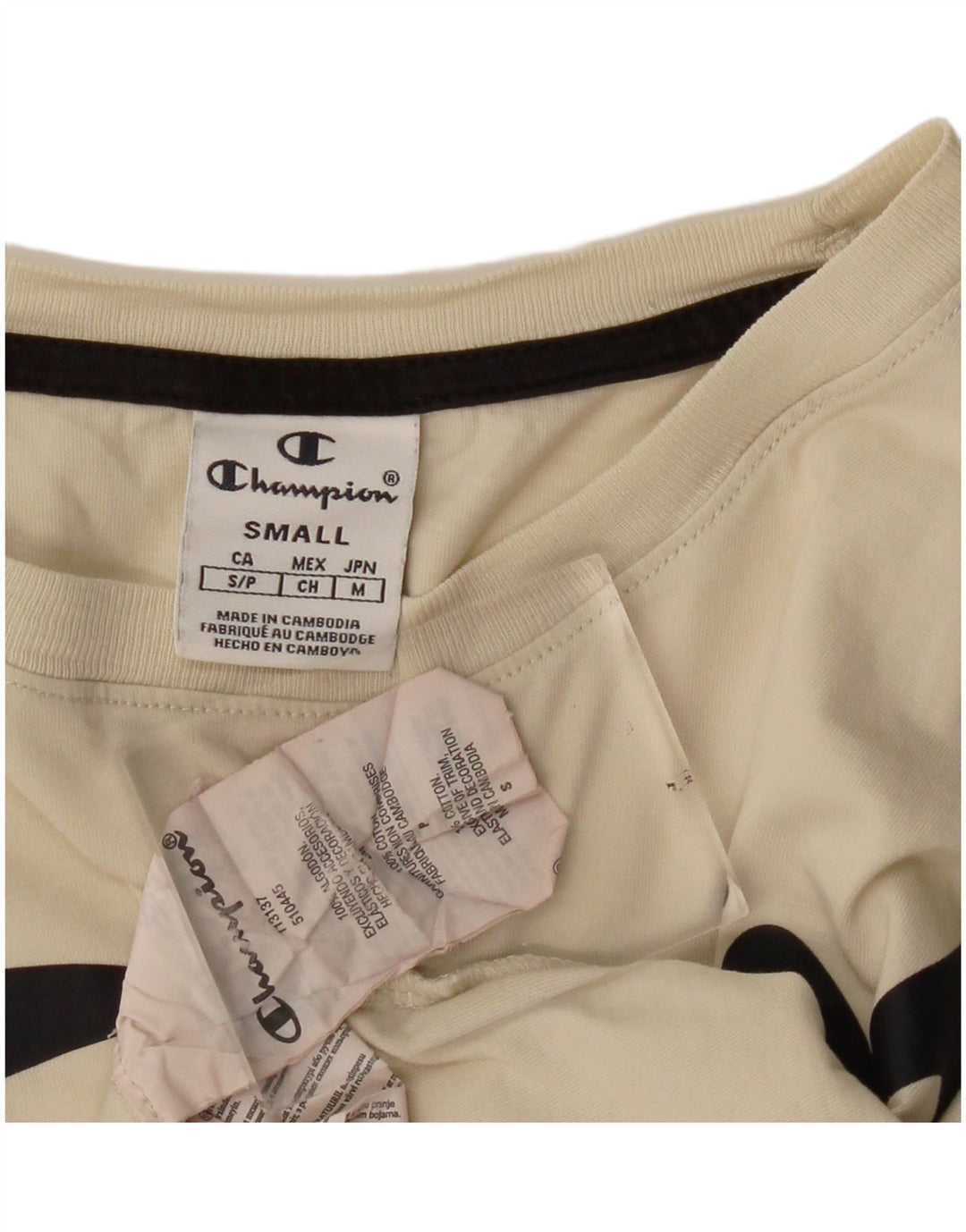 CHAMPION T-shirt court surdimensionné pour femme UK 10 Small Beige