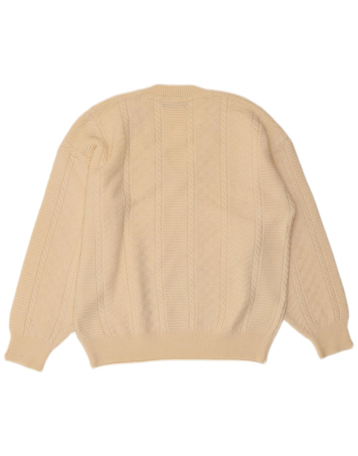 IL GRANCHIO Pull Col V Homme Blanc Cassé Moyen