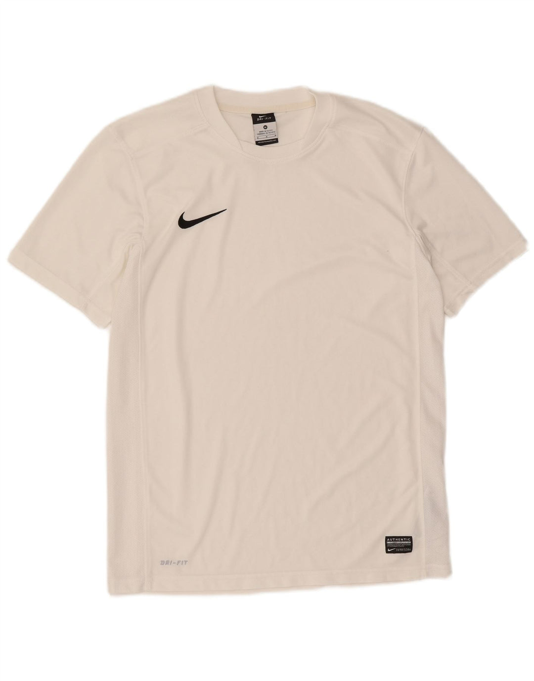 Nike Hommes Dri Fit T-Shirt Haut Moyen Blanc Polyester